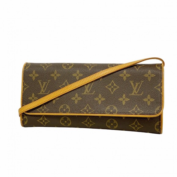LOUIS VUITTON Brown Monogram Pochette Shoulder Bag